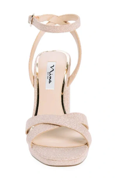 Nina Sheila Ankle Strap Platform Sandal In Nude Fantasy Net