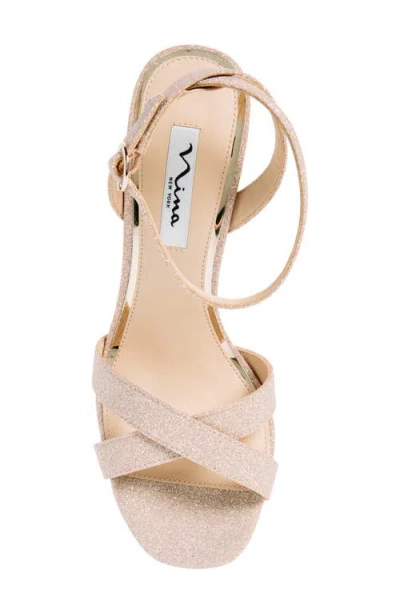 Nina Sheila Ankle Strap Platform Sandal In Nude Fantasy Net