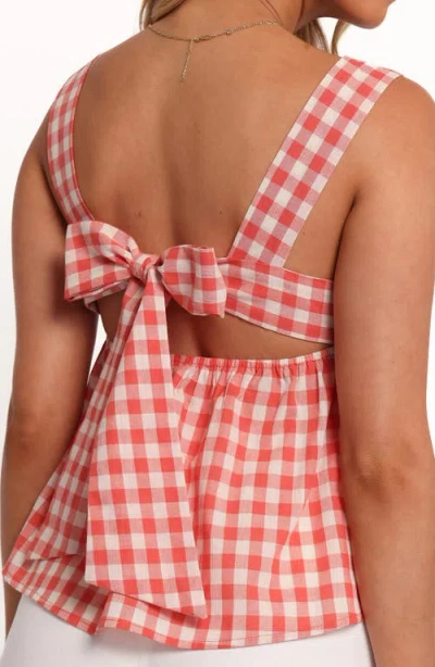 Petal And Pup Petal & Pup Chatham Gingham Babydoll Tank In Red