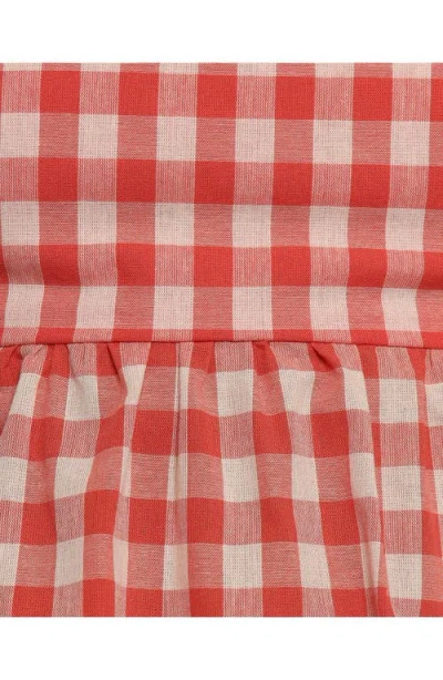 Petal And Pup Petal & Pup Chatham Gingham Babydoll Tank In Red