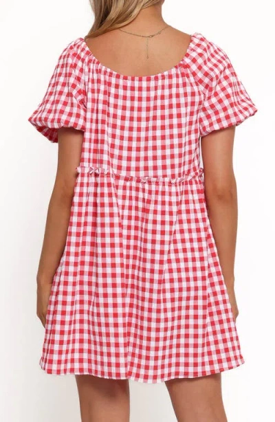Petal And Pup Petal & Pup Dorthea Gingham Cotton Blend Minidress In Pink