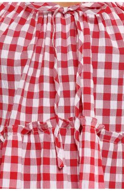 Petal And Pup Petal & Pup Dorthea Gingham Cotton Blend Minidress In Pink