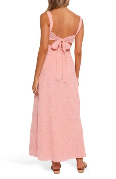 Petal And Pup Petal & Pup Beryl Floral Embroidered Maxi Sundress In Pink