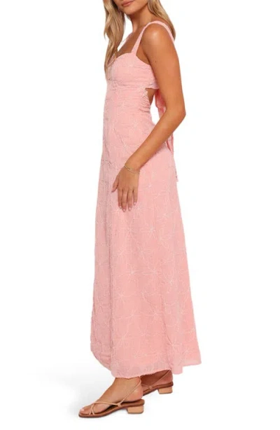 Petal And Pup Petal & Pup Beryl Floral Embroidered Maxi Sundress In Pink