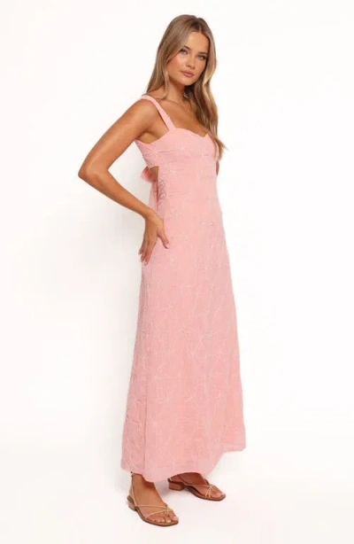 Petal And Pup Petal & Pup Beryl Floral Embroidered Maxi Sundress In Pink