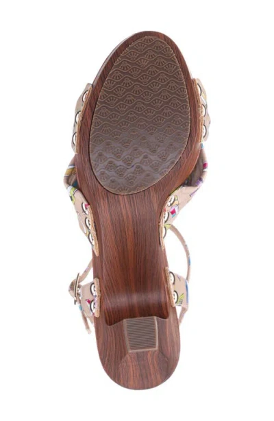 Nina Pop Ankle Strap Platform Sandal In Multi