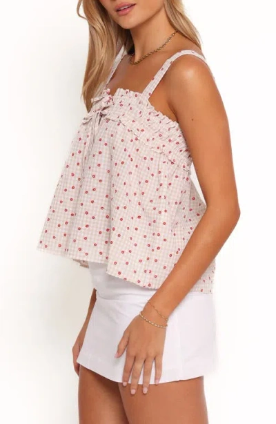 Petal And Pup Petal & Pup Renata Floral Gingham Babydoll Tank In Pink