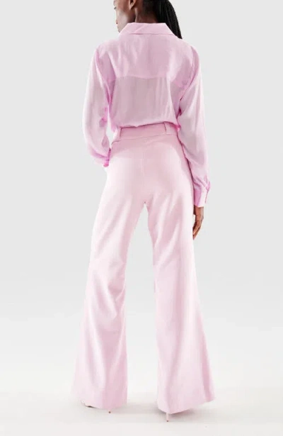 As By Df Monica Mid-rise Straight-leg Twill Trousers In Cherry Blossom