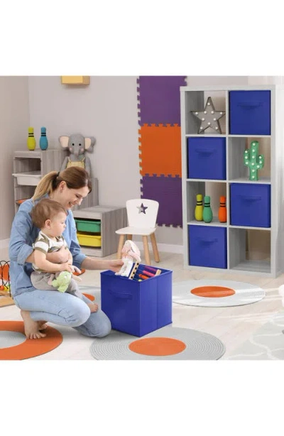 Sorbus Large Collapsible Storage Cube In Royal Blue