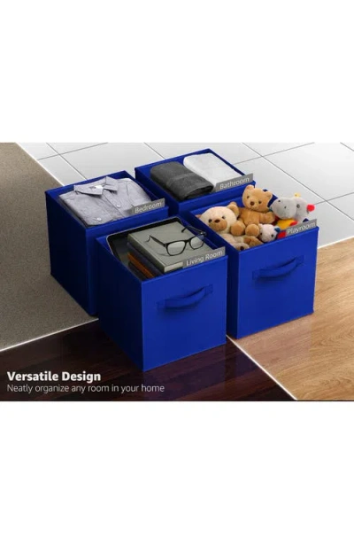 Sorbus Large Collapsible Storage Cube In Royal Blue