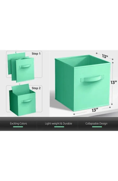 Sorbus 6-pack Collapsible Storage Cube In Teal