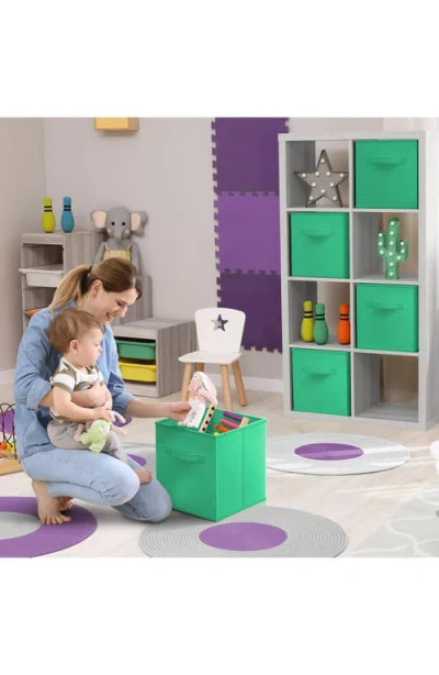 Sorbus 6-pack Collapsible Storage Cube In Teal