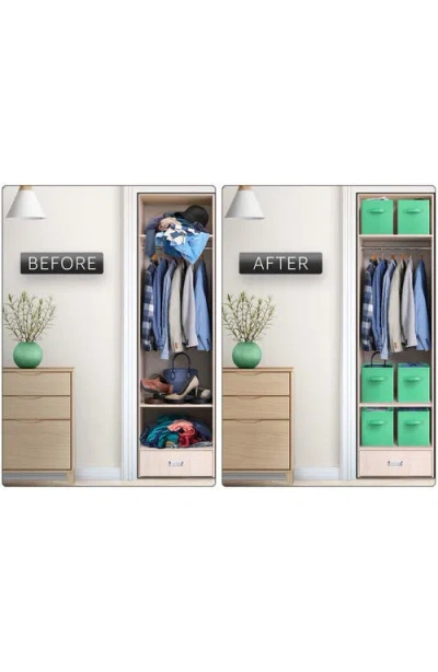 Sorbus 6-pack Collapsible Storage Cube In Teal