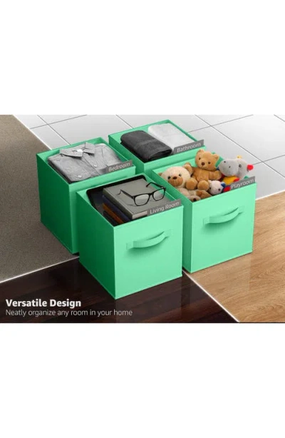 Sorbus 6-pack Collapsible Storage Cube In Teal