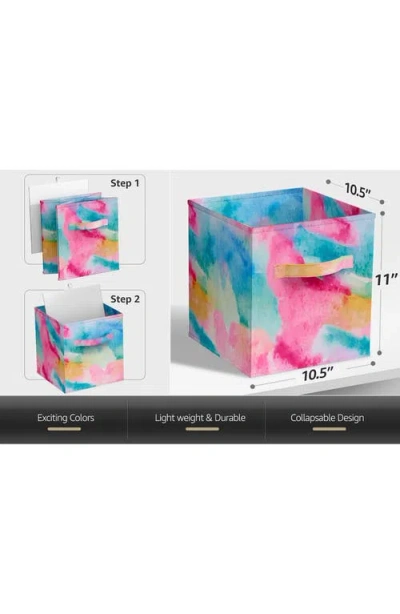 Sorbus Collapsible Storage Cube In Watercolor