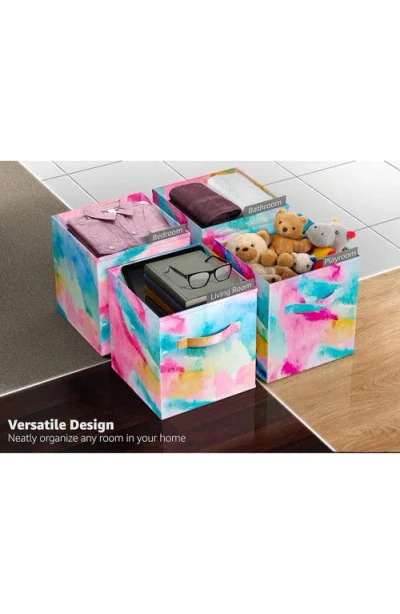 Sorbus Collapsible Storage Cube In Watercolor
