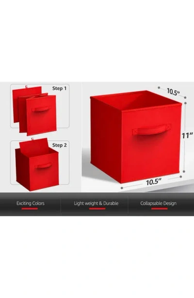 Sorbus Collapsible Storage Cube In Red
