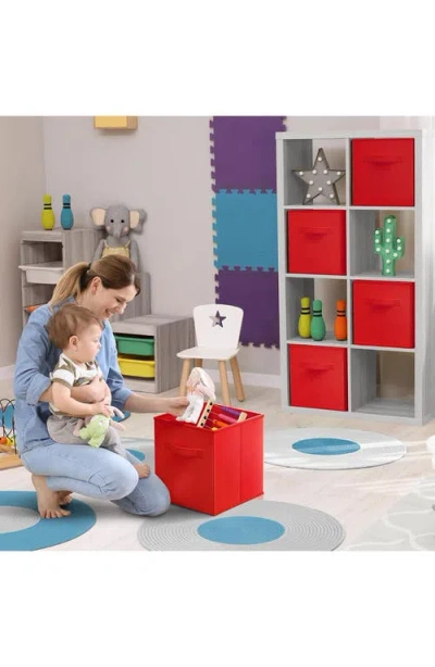 Sorbus Collapsible Storage Cube In Red