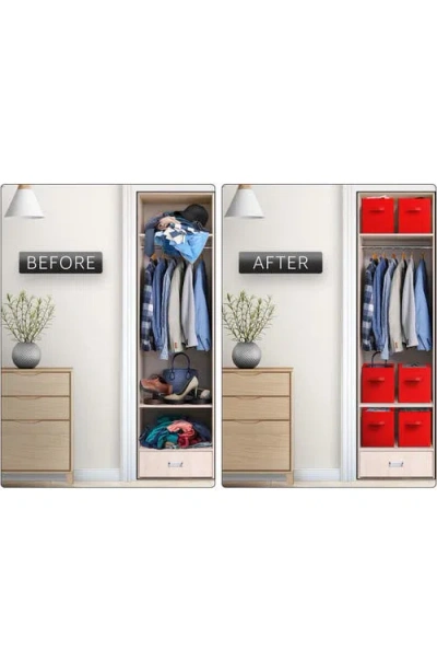 Sorbus Collapsible Storage Cube In Red