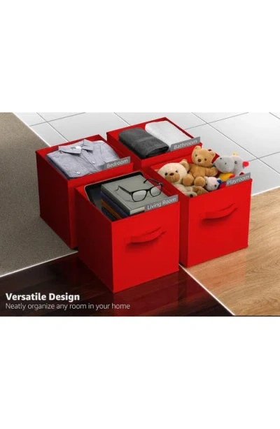 Sorbus Collapsible Storage Cube In Red