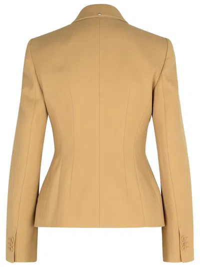 Sportmax Cablo Beige Cotton Blend Blazer In Beige