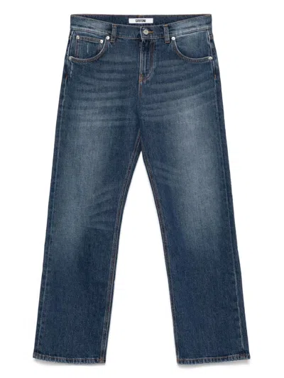 Grifoni Logo-patch Jeans In Blue