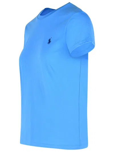Polo Ralph Lauren Cotton Jersey Crewneck T-shirt In Blue