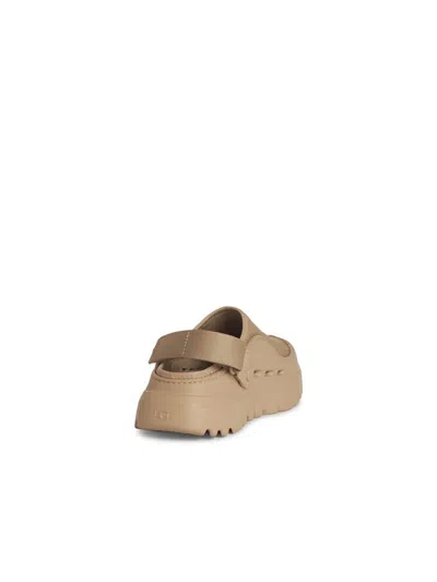 Ugg Sand Rubber And Mesh Peakmod Slippers In Beige