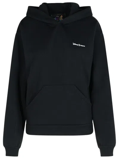 Coperni Black Sweatshirt With Logo Lettering And Front Kangaroo Pocket In Cotton Woman In Black