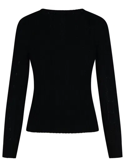 Polo Ralph Lauren Maglione In Misto Lana Nera Donna In Black
