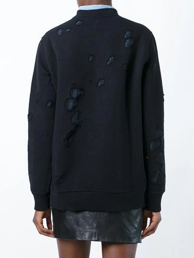 Shop Givenchy Distressed Logo Sweatshirt