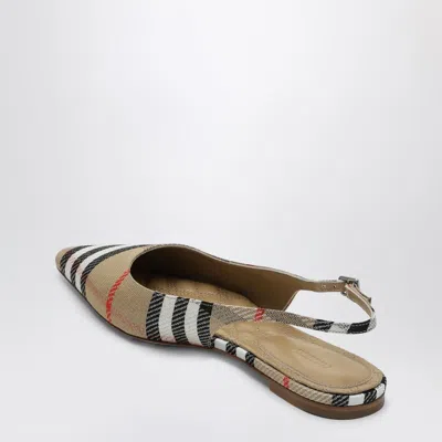 Burberry Check Birdie Slingback Ballerina Flats Women