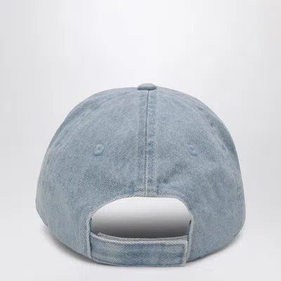 Chloé Light Blue Denim Baseball Cap With Logo