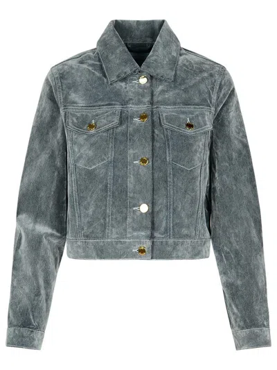 Casablanca Light Blue Cotton Blend Jacket In Blue