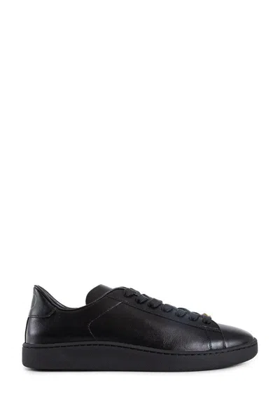 Valentino Royco Signature Brass Vlogo Low-top Sneakers In Black