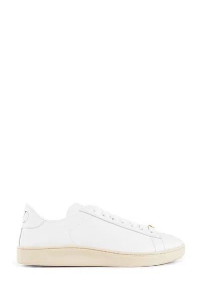Valentino White Leather Vlogo Signature Sneakers In White