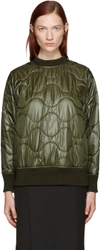 HYKE Green Quilted Nylon Pullover