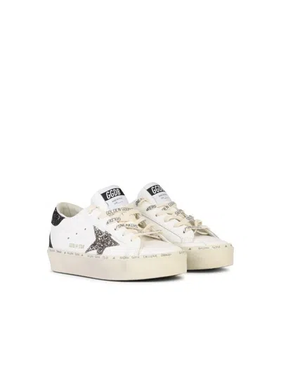 Shop Golden Goose 'hi Star' White Leather Sneakers