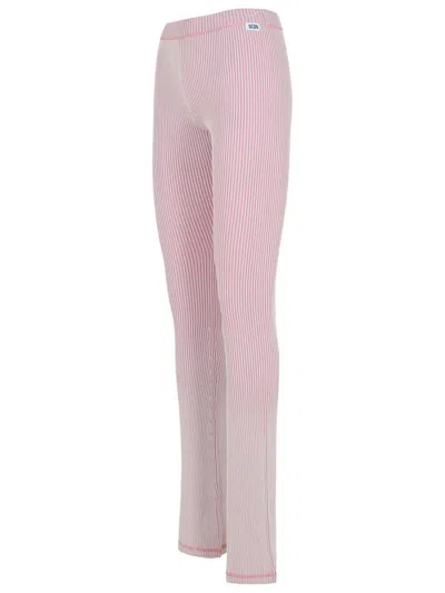 Gcds Leggings In Pink Viscose Blend In Pink