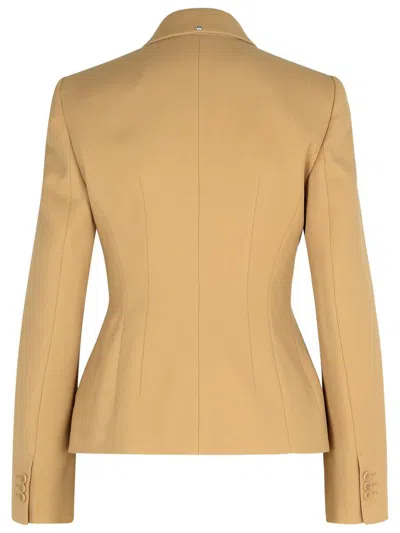 Sportmax Cablo Beige Cotton Blend Blazer In Beige