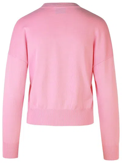 Moschino Jeans Pink Cotton Sweater In Pink