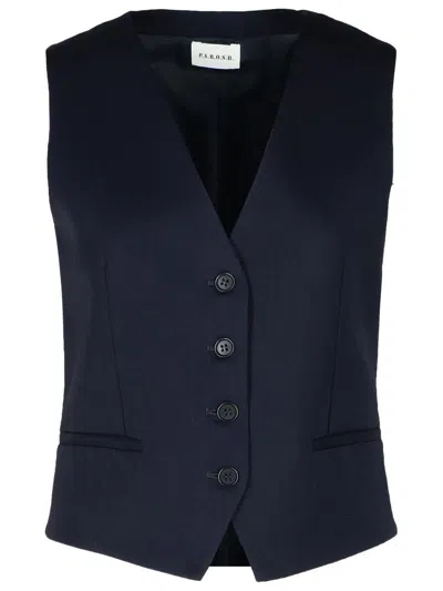 P.a.r.o.s.h Wool-blend Tailored Vest In Blue