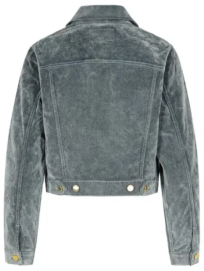 Casablanca Light Blue Cotton Blend Jacket In Blue