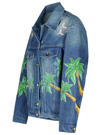 Casablanca Blue Denim Jacket In Blue