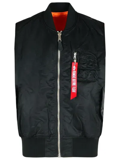ALPHA INDUSTRIES ALPHA INDUSTRIES BLACK NYLON VEST 