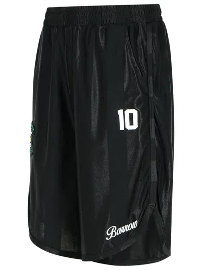 Barrow Bermuda Shorts With Elastic Waistband And Number Print In Black