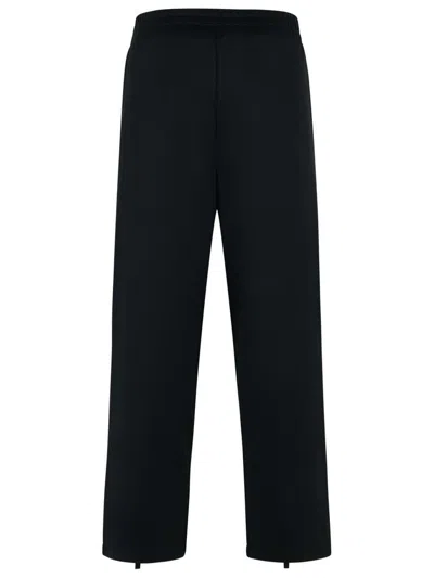 Palm Angels Track Black Polyester Blend Pants In Black
