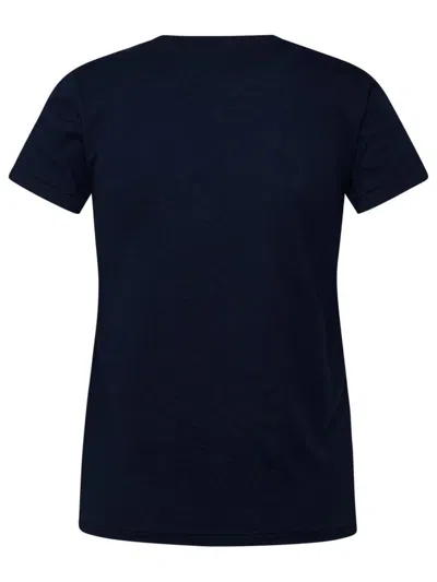 Polo Ralph Lauren Crew Neck Blue Sweater With Embroidered Detail In Blue
