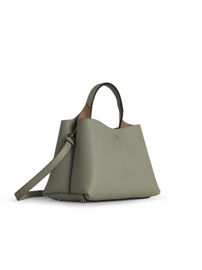 Tod's 'apa' Small Grey Leather Bag In Grey
