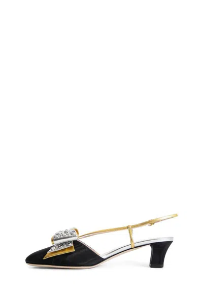 Valentino Bowow T. 45 Mid Heel Pumps In Black